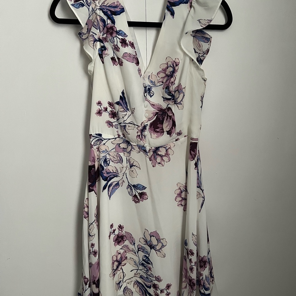 Lulus size small white/floral dress.